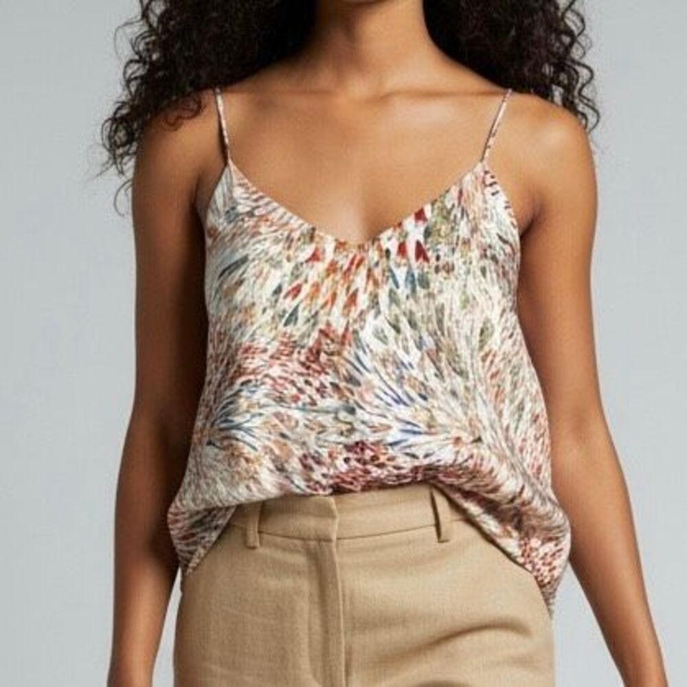 KARLIE S Boutique Abstract Artsy Dressy Tank Top Boardwalk Preppy Professional